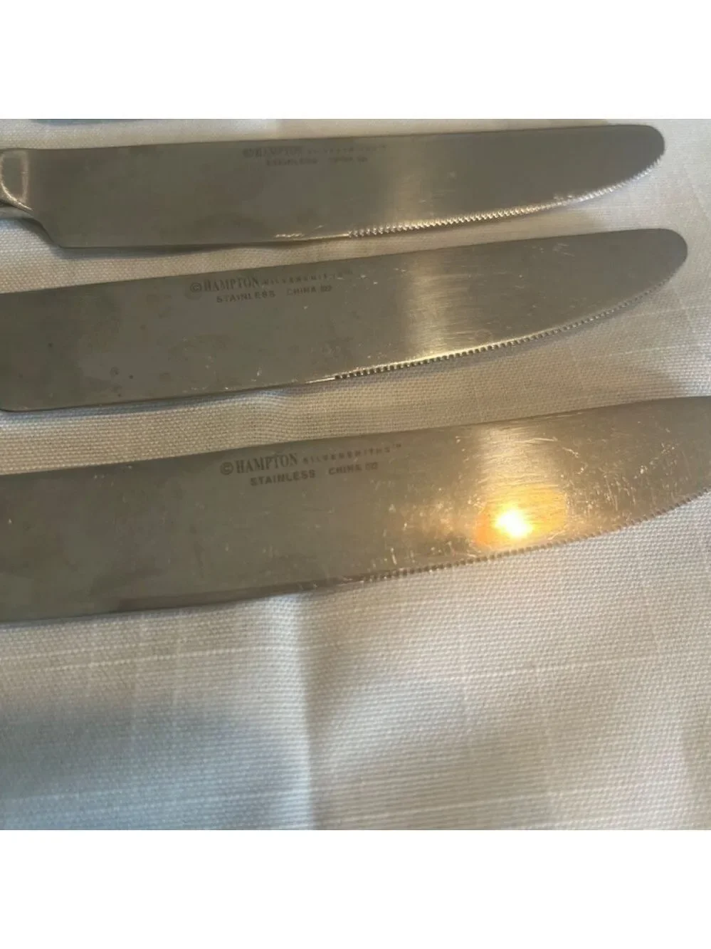 Hampton hammered silverware